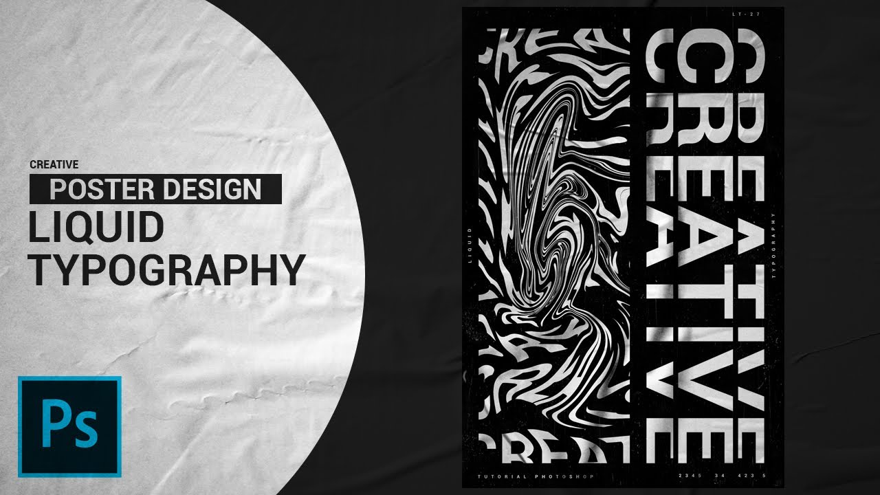 Desain Poster Kreatif Tipografi Cair – Tutorial Photoshop CC 2020