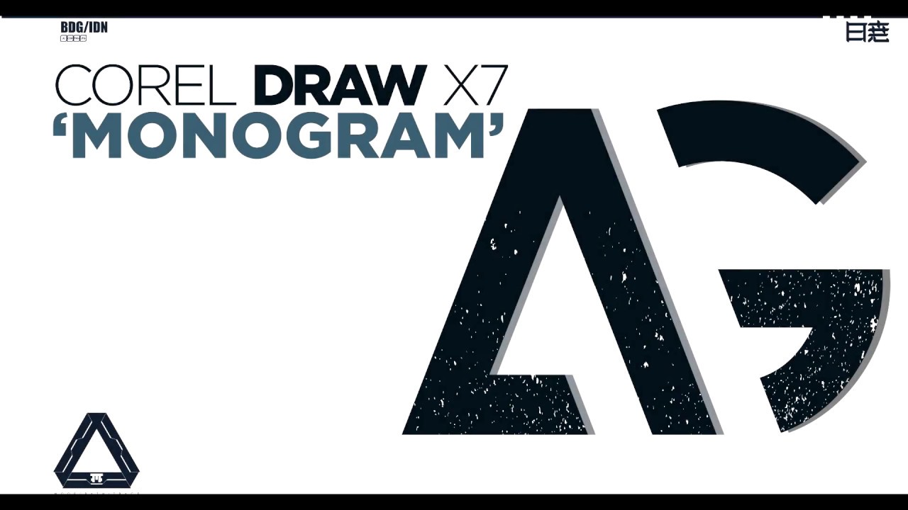 TUTORIAL MEMBUAT MONOGRAM (AG) COREL DRAW X7