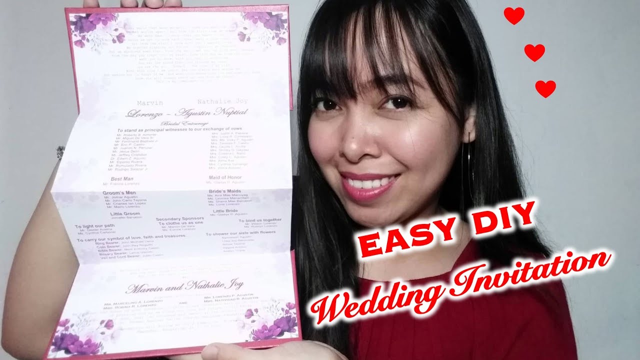 UNDANGAN PERNIKAHAN ELEGAN DIY MUDAH | Tutorial Langkah Demi Langkah Mudah