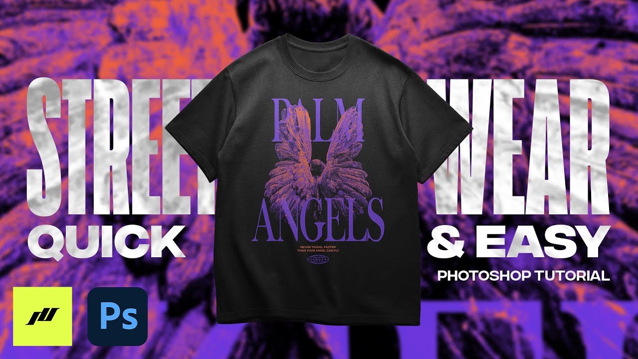 Cara CEPAT & MUDAH Untuk Desain Streetwear | TUTORIAL PHOTOSHOP 2021