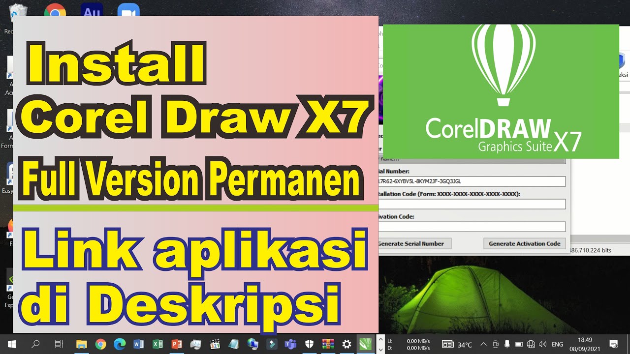 Cara Install Corel Draw X7 Full Version Permanen [Link Aplikasi di Deskripsi]