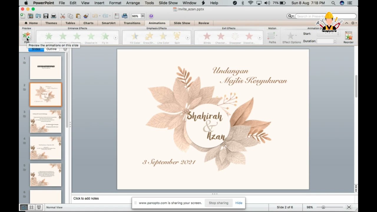 Kad Kahwin Digital e-card Undangan Pernikahan #1 #powerpoint