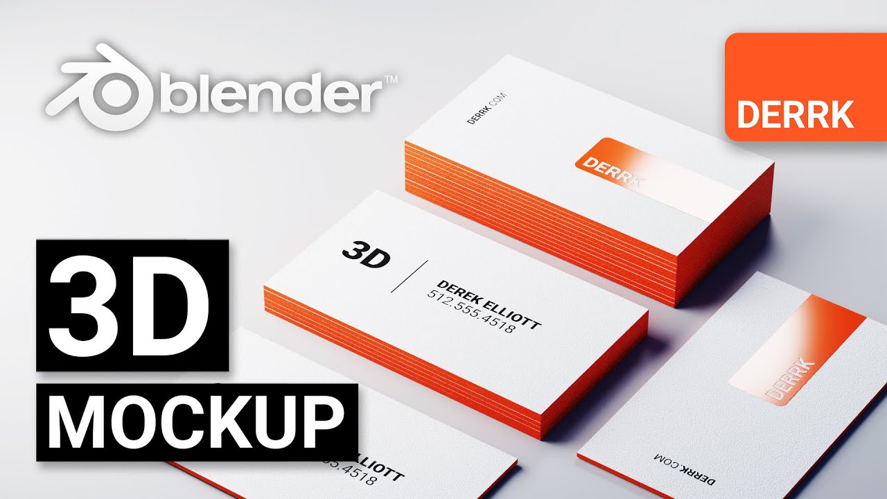 Mockup Kartu Bisnis 3D di Blender 2.8