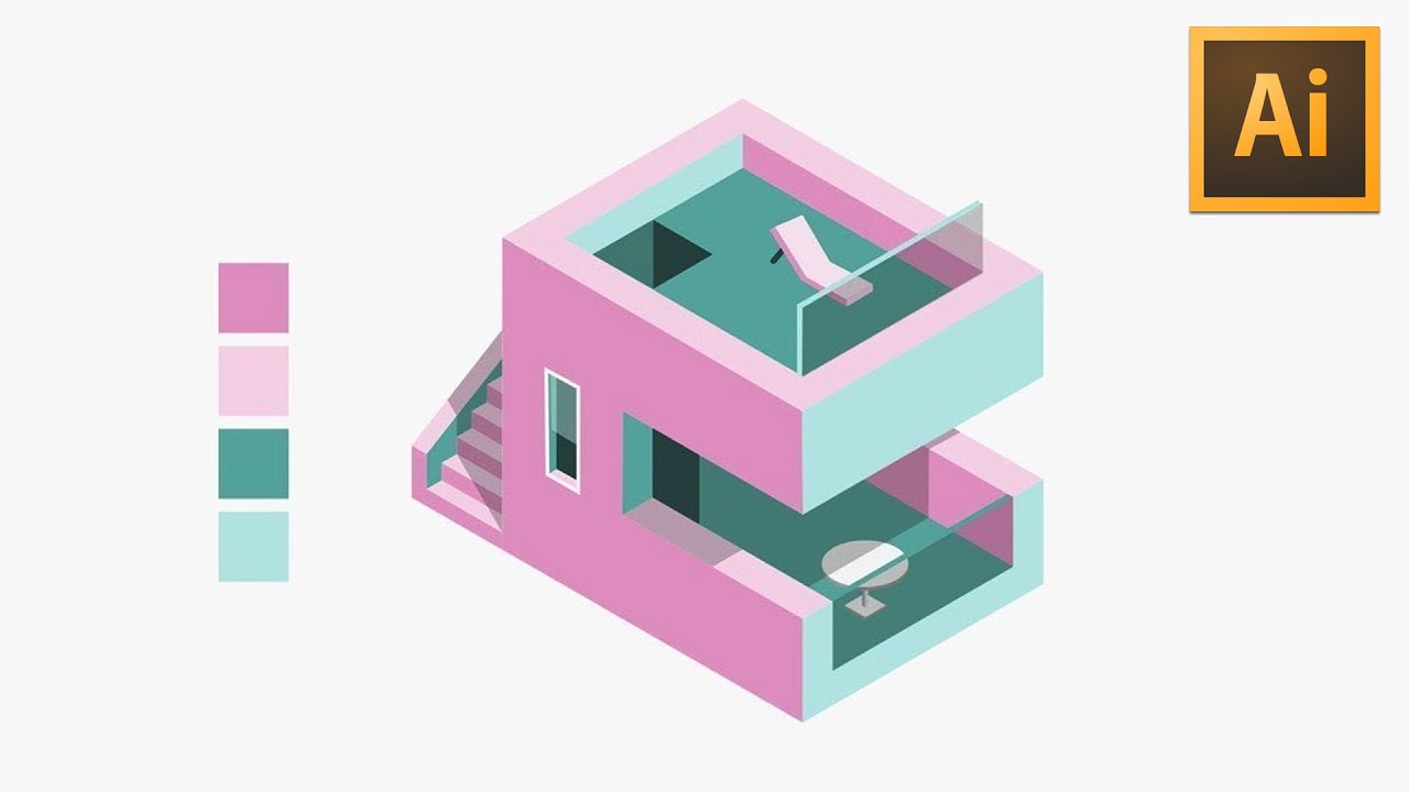 Pelajari Keterampilan Untuk DESAIN ISOMETRIK BERKUALITAS – Tutorial Rumah Isometrik Illustrator