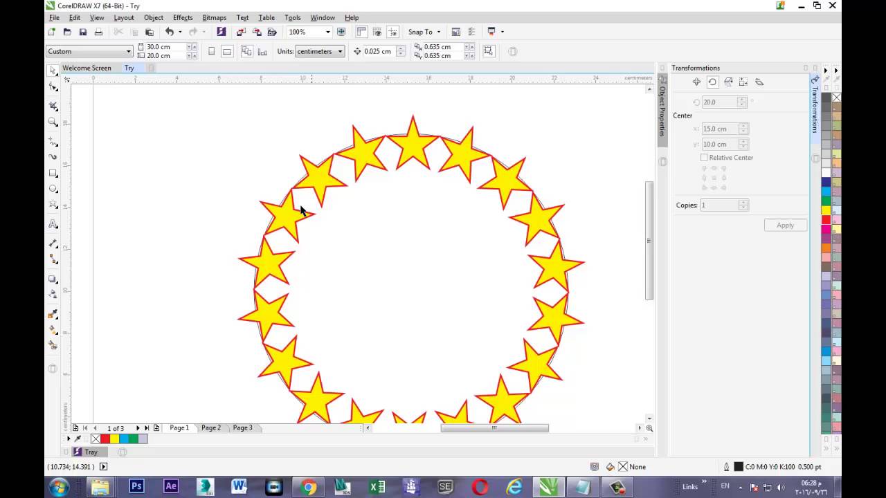 امج CorelDraw الدرس الاول (واجهة البرنامج)