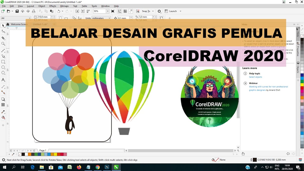 Belajar Corel Draw 2020 Desain Grafis ( Pemula / dasar )