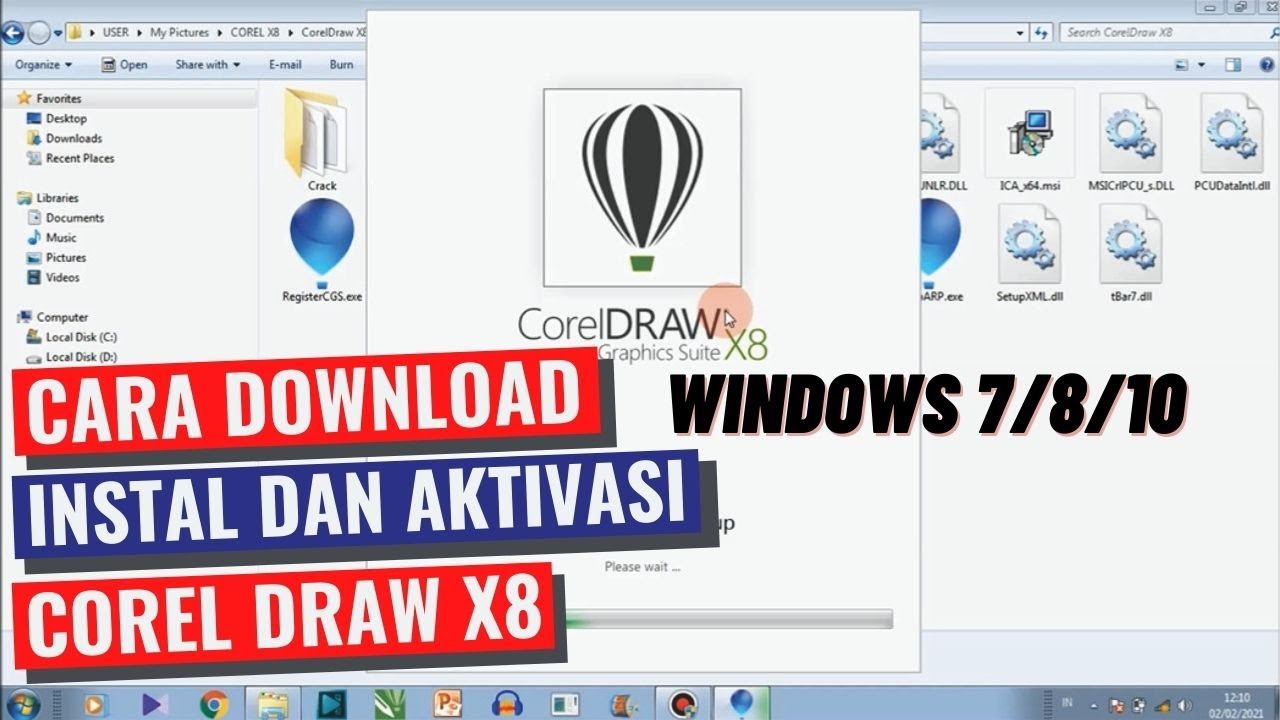 Cara Install COREL DRAW X8 di Windows 7/8/10