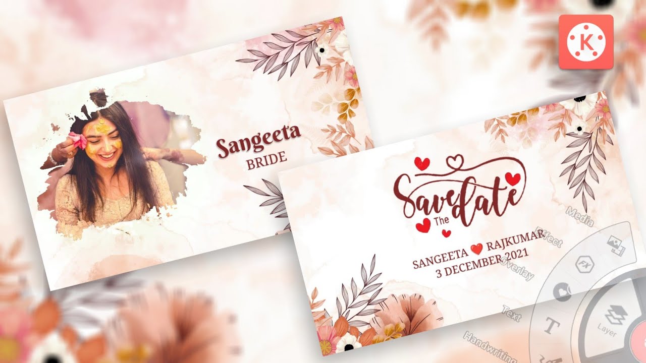 Cara membuat video undangan pernikahan Floral | tutorial mengedit video undangan pernikahan dalam bahasa hindi