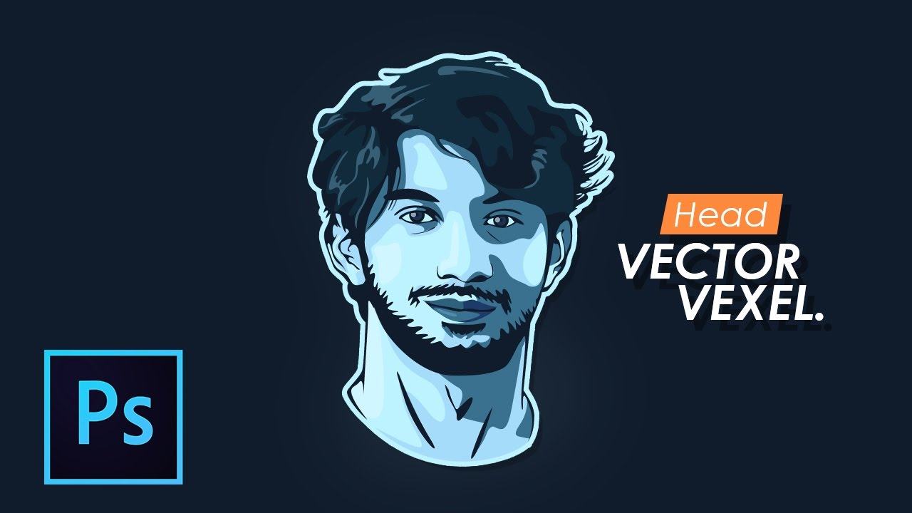 Cara mendesain Head vector vexel (Potrait vector vexel) – photoshop Tutorial indonesia