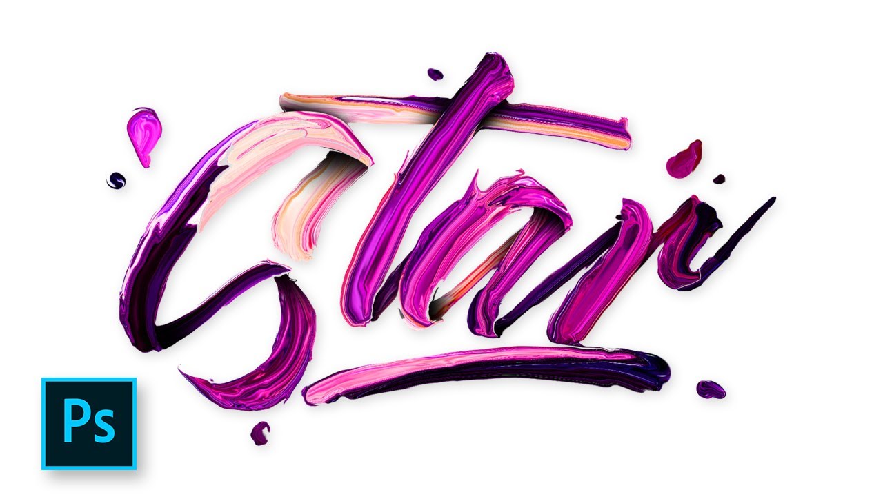 Desain Tipografi – Efek Teks Cat Photoshop – Tutorial Photoshop Indonesia