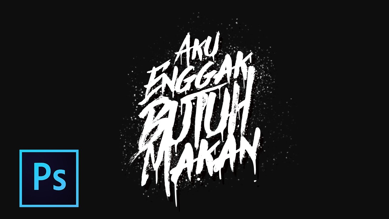 Desain Tipografi – Efek Teks Splash Photoshop – Tutorial Photoshop indonesia