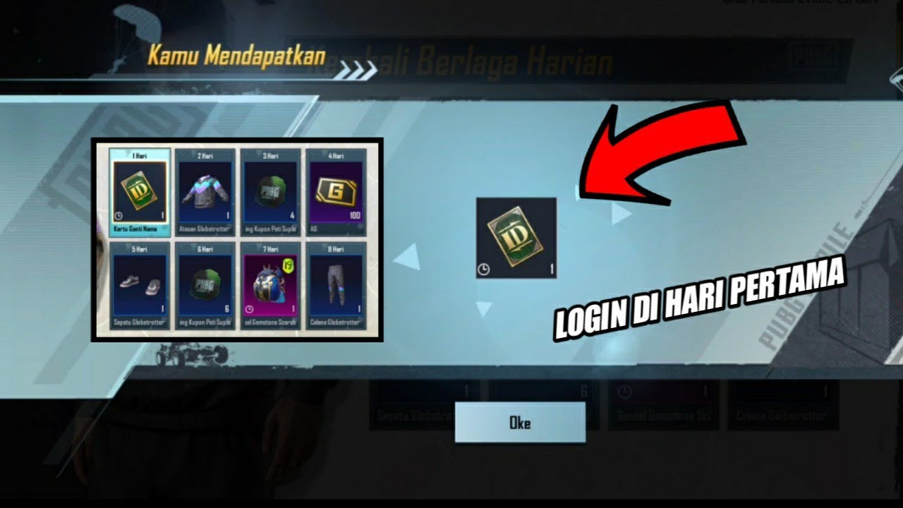 ID Ganti Nama Kartu Gratis | Update Hadiah Misi Return Pubg Mobile
