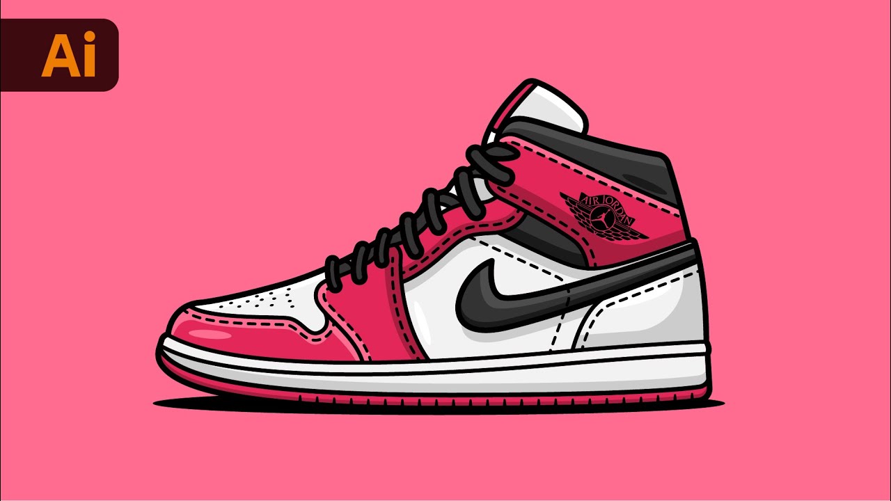 Tutorial Adobe Illustrator – Membuat Desain Flat Sneaker dari Gambar