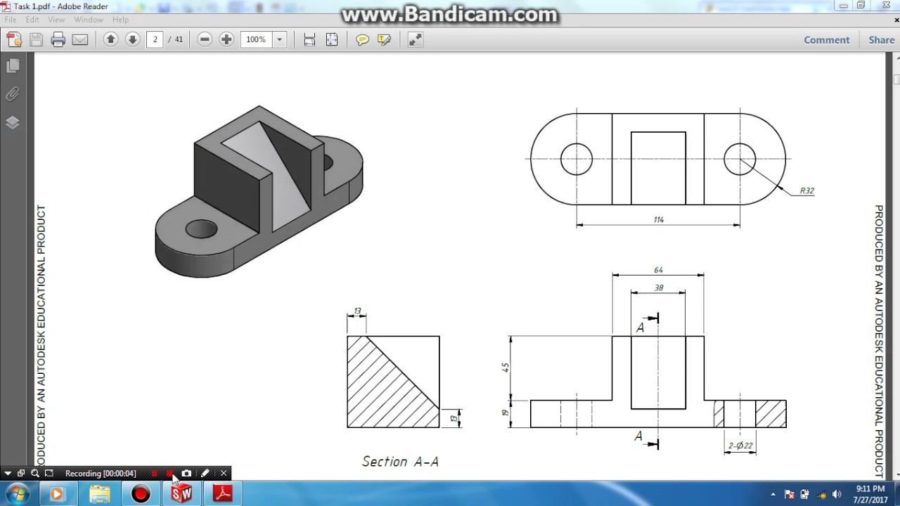 Tutorial Solidworks part design 1 bahasa Indonesia