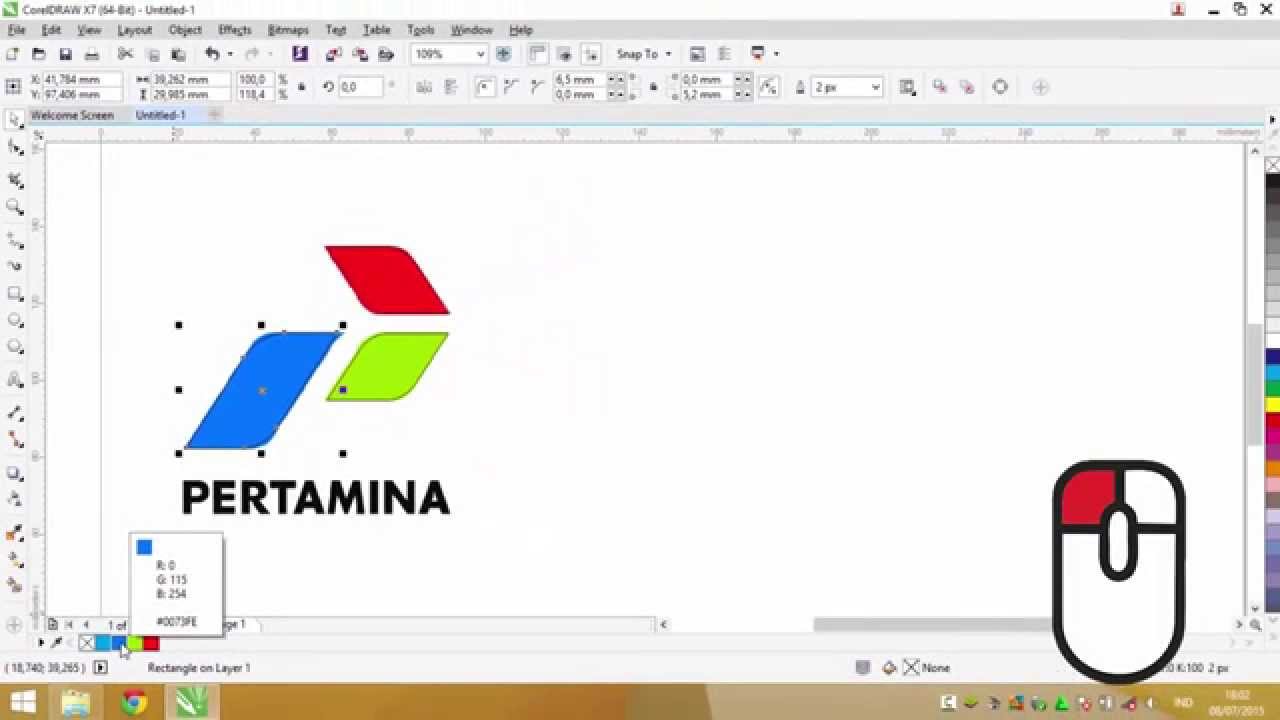 Corel Draw – Meniru Logo Pertamina