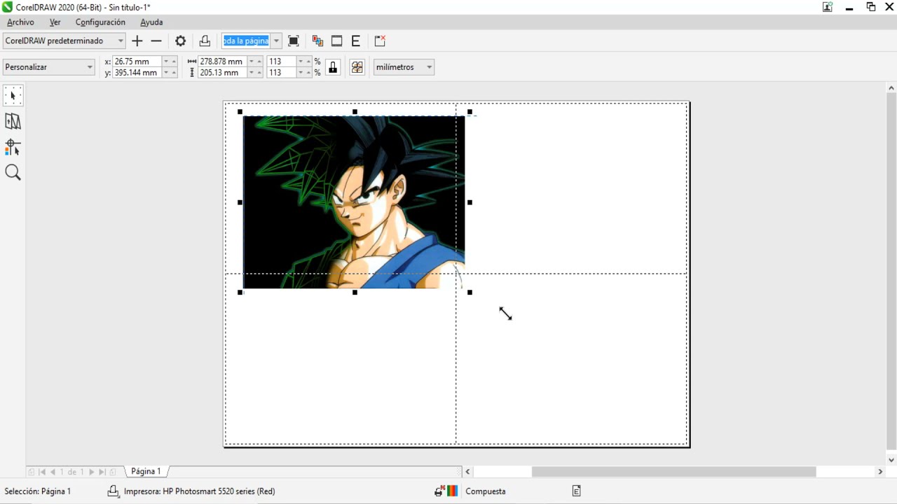 Imprimir una imagen en varias hojas usando Corel Draw