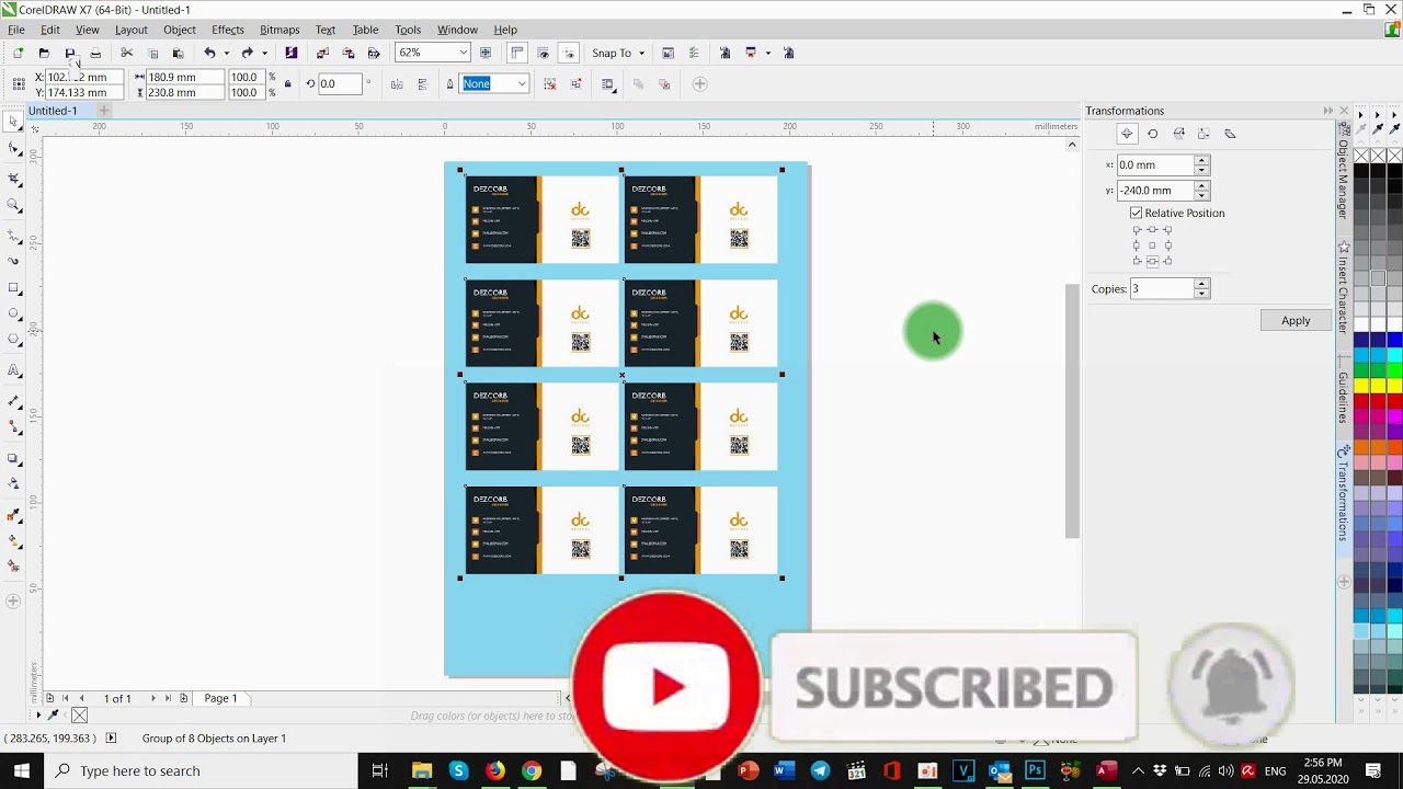 Kartu Nama Coreldraw /cara print kartu nama depan belakang dengan coreldraw
