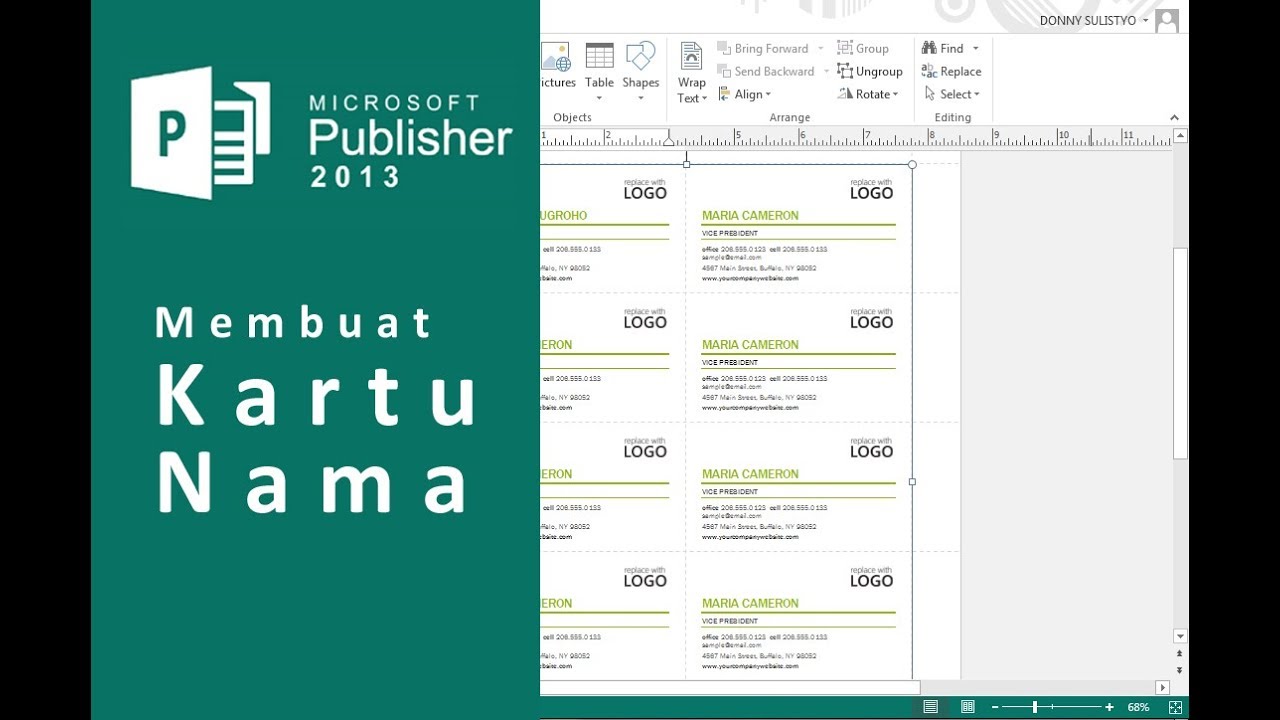 Membuat Kartu Nama di Publisher – Membuat Kartu Nama di Publisher