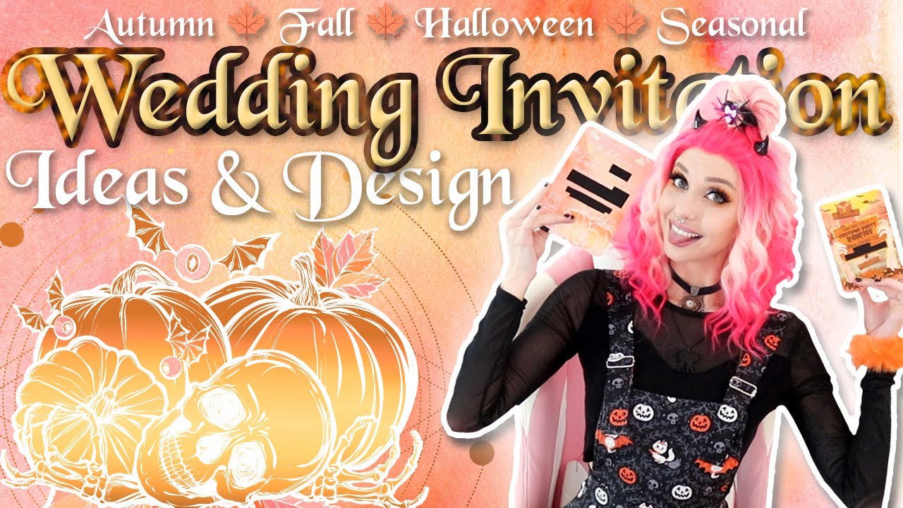 WALKTHROUGH IDE & DESAIN UNDANGAN PERNIKAHAN HALLOWEEN FALL HALLOWEEN! Membuat Undangan Pernikahan Oktober saya!