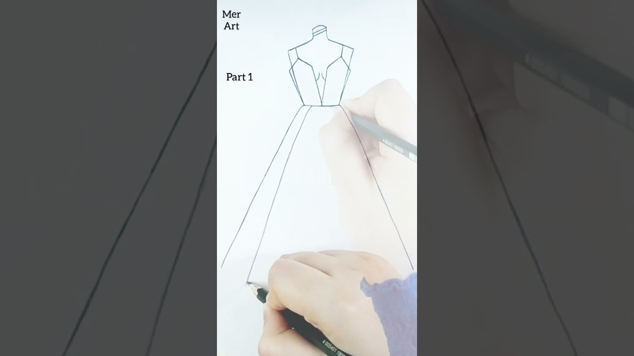 Bagaimana Menggambar Gaun #1// Menggambar untuk pemula #Fashion. #Seni. #Memuaskan