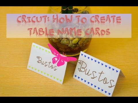 Cricut: Cara Membuat Kartu Nama Tabel