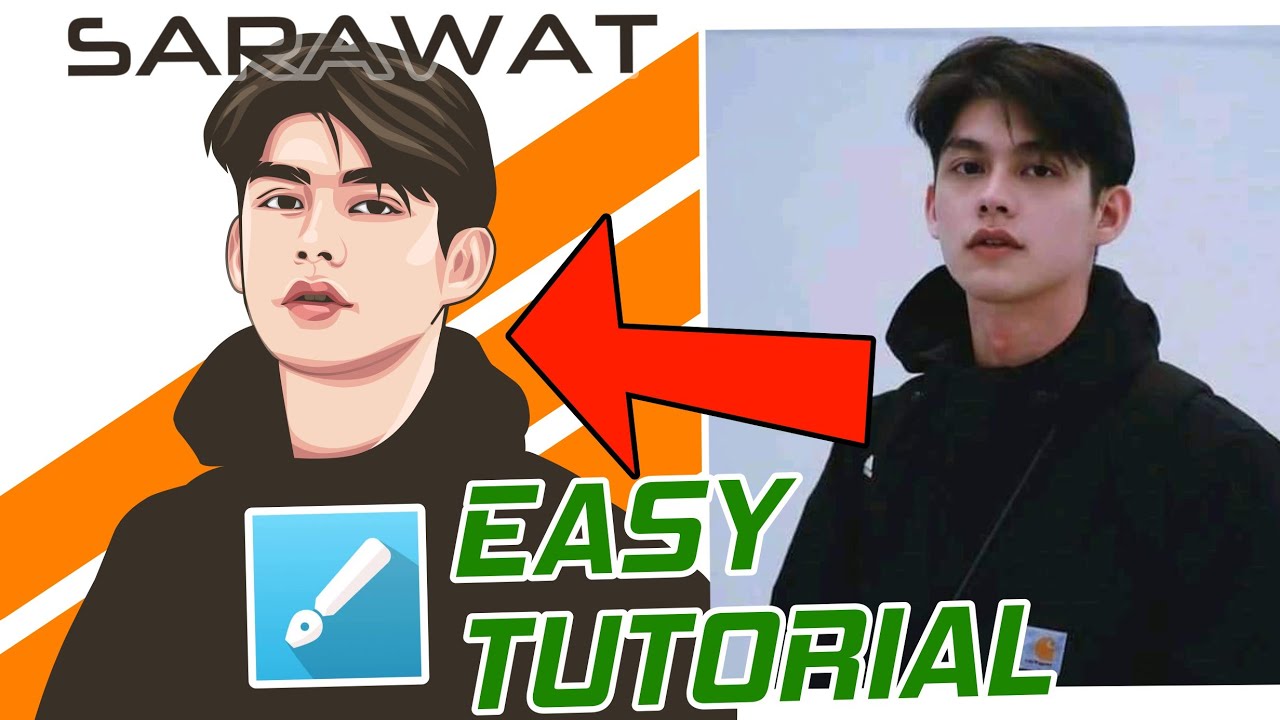 DESAIN TAK TERBATAS | TUTORIAL SENI VEKTOR (GAYA SEDERHANA) LANGKAH DEMI LANGKAH PROSES