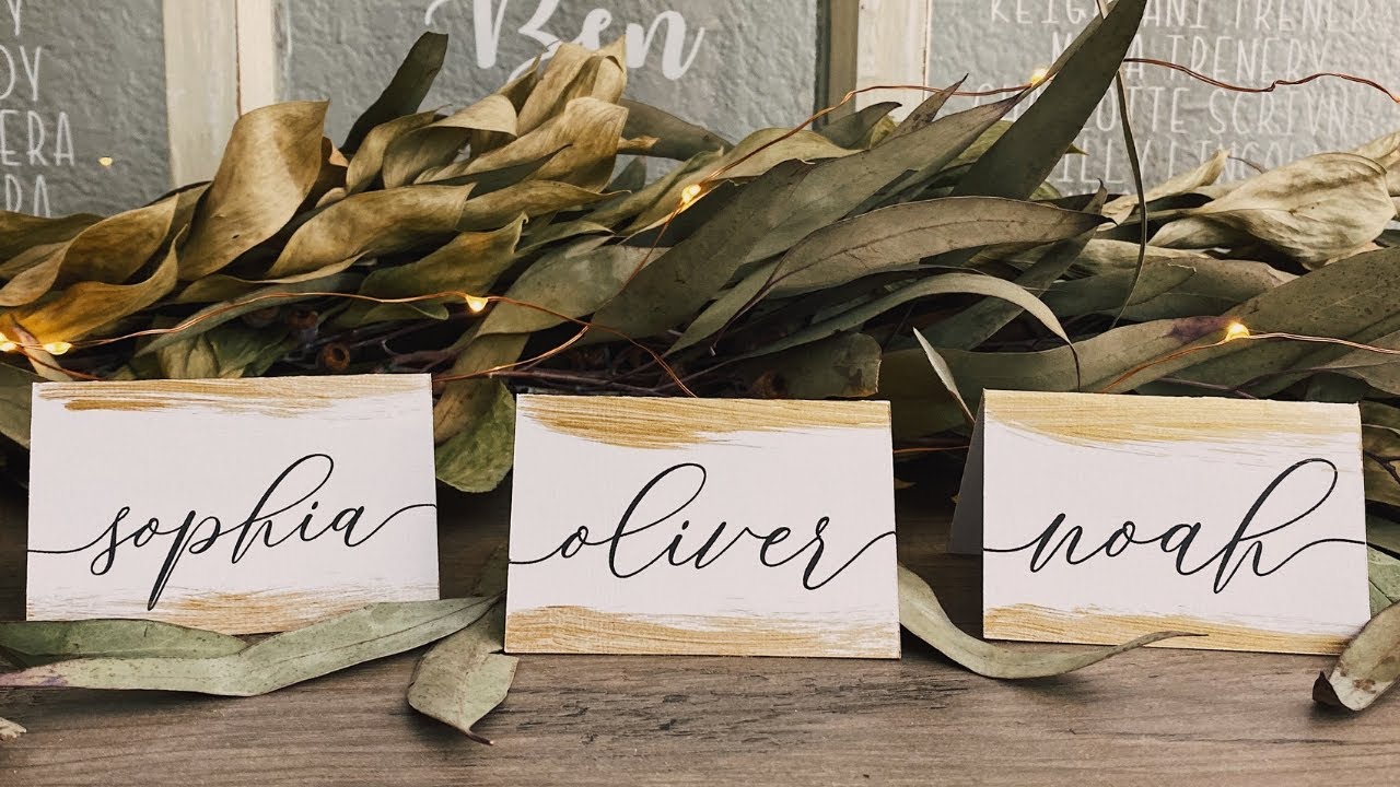 Kartu Tempat DIY Kartu Kustom untuk Cricut Wedding | Cara Menambahkan Ekor ke Font