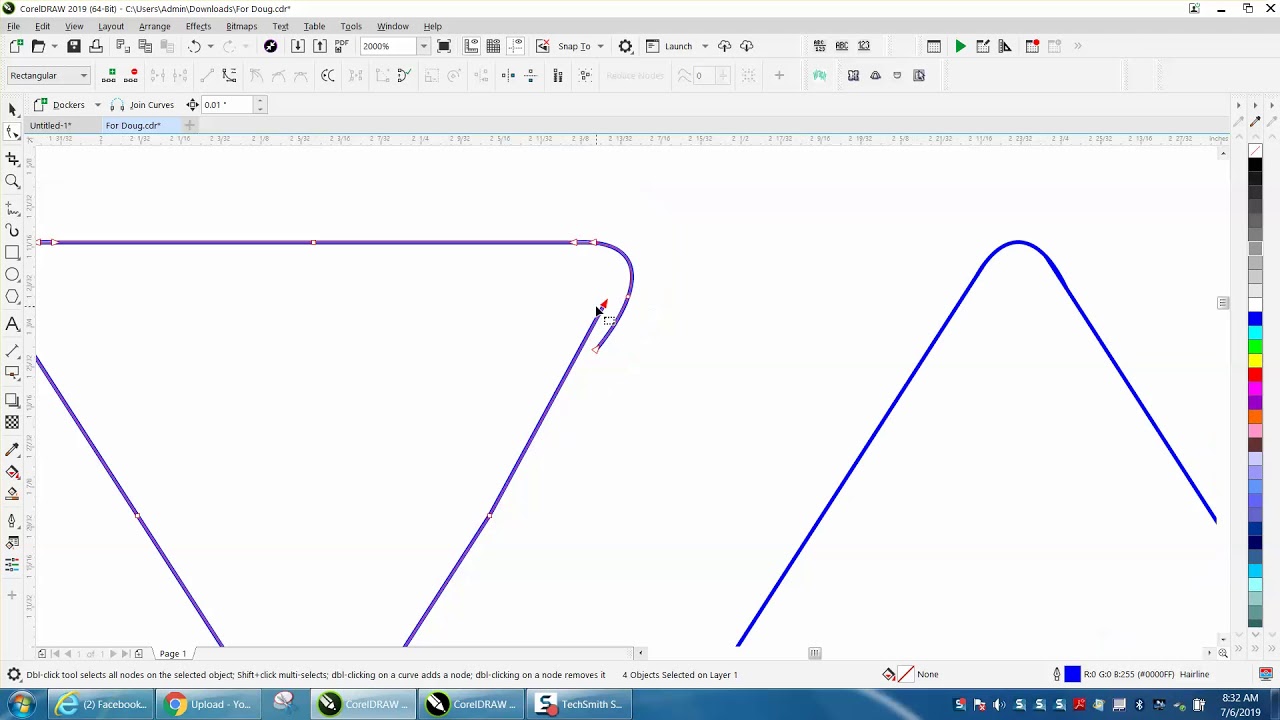 Tips & Trik Corel Draw Segitiga tidak mulus dan sudut membulat