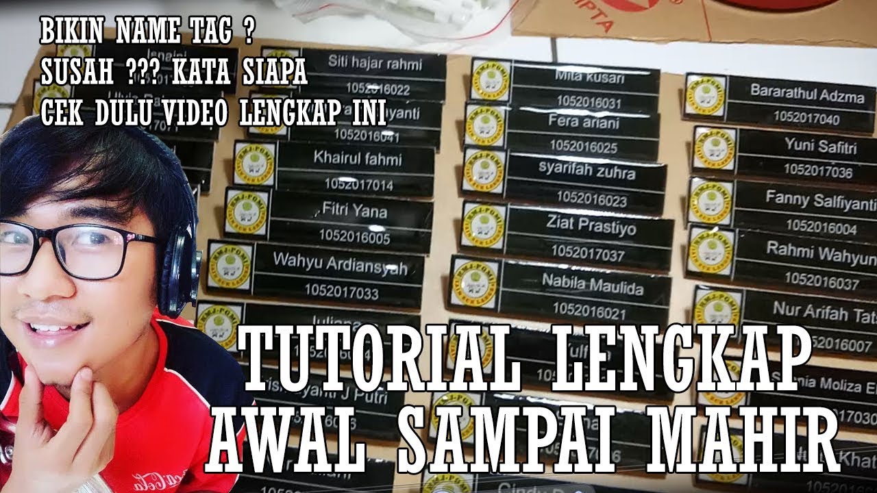 CARA LENGKAP BIKIN PAPAN NAMA DADA NAME TAG AKRILIK RESIN