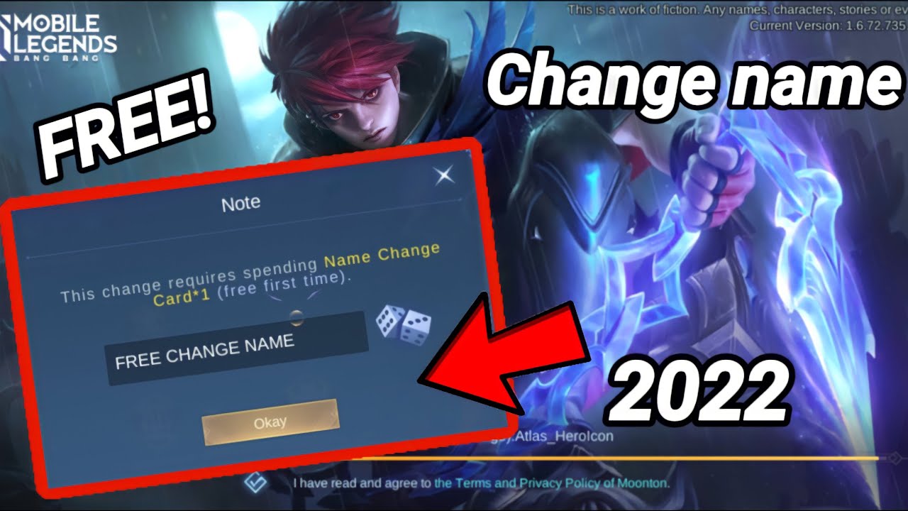 GRATIS GANTI KARTU NAMA KE MOBILE LEGENDS ANDA: BANG BANG 2022