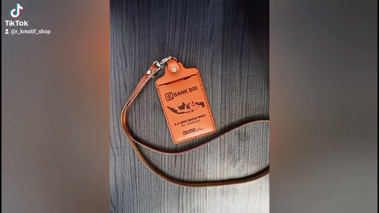 Id Card Holder / Name Tag Kulit Asli