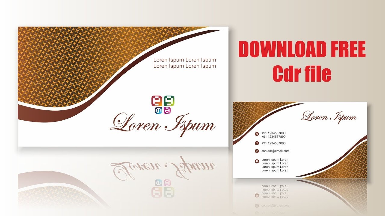 desain kartu kunjungan | cdtfb | corel draw di hindi, urdu