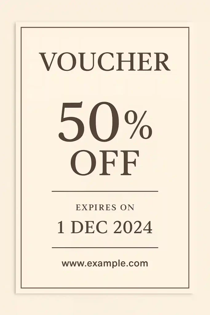 Ukuran Cetak Voucher