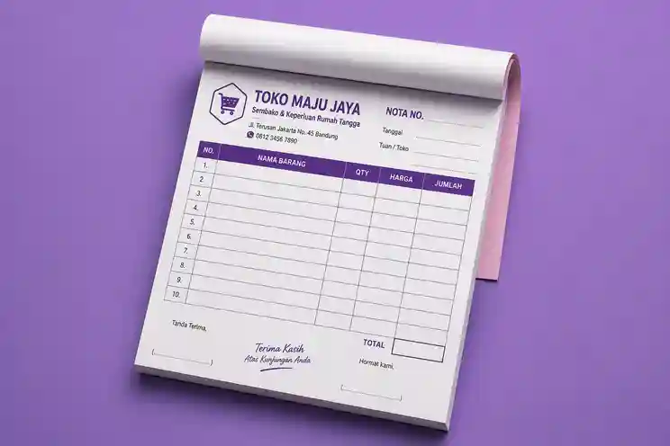 Vendor Cetak Nota Bandung untuk UMKM dan Perusahaan