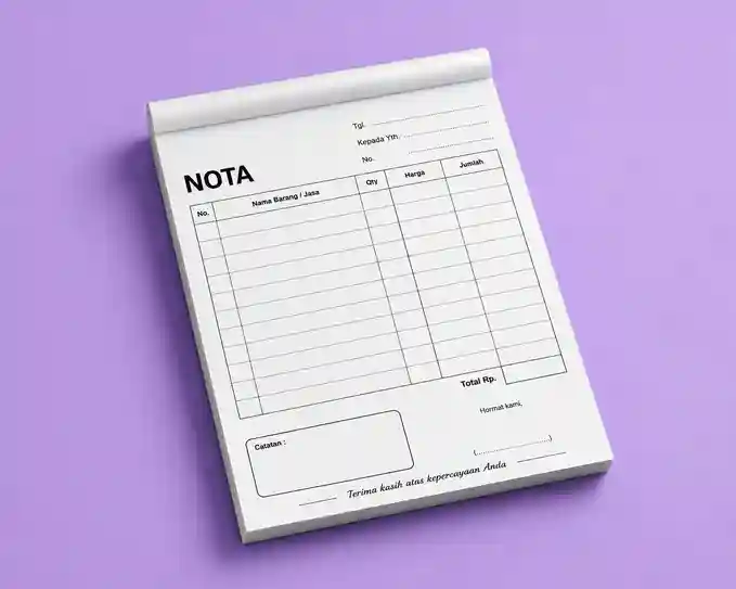 Vendor Cetak Nota Bandung